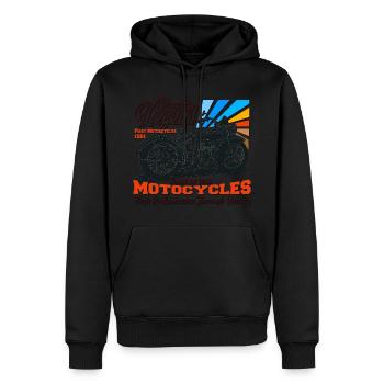 First Motorcycles Classic Legend - Men’s Premium Organic Hoodie - black - Front - Nico (187cm)