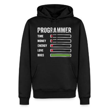 Entwickler Humor Programmierer Programmierer Programmierer - Männer Premium Bio Hoodie - Schwarz - Vorne - Nico (187cm)
