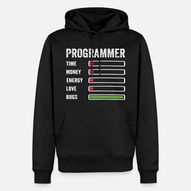Developer Humor Programmer Coder - Men’s Premium Organic Hoodie - black
