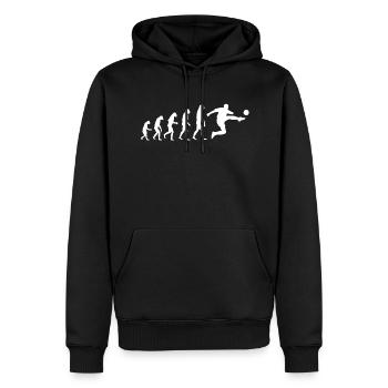Evolution football - Men’s Premium Organic Hoodie - black - Front - Nico (187cm)