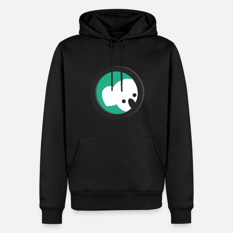 Koala-IT-Logo - Männer Premium Bio Hoodie - Schwarz