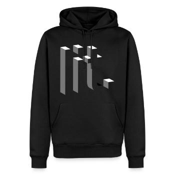 lit. - Sweat à capuche Premium bio Homme - noir - Devant - Nico (187cm)