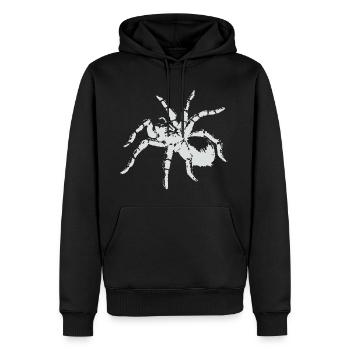 Tarantula spider white - Men’s Premium Organic Hoodie - black - Front - Nico (187cm)
