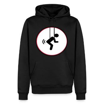 Pet - Sweat à capuche Premium bio Homme - noir - Devant - Nico (187cm)
