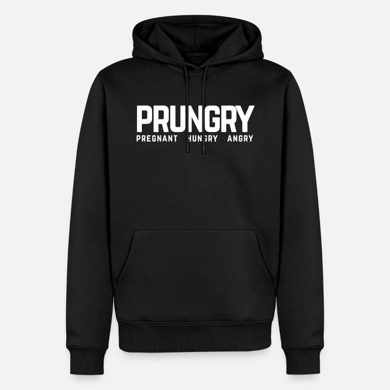 Prungry Enceinte Hungry En colère Enceinte Hungry - Sweat à capuche Premium bio Homme - noir
