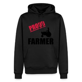 stolzer Bauer 3 - Männer Premium Bio Hoodie - Schwarz - Vorne - Nico (187cm)