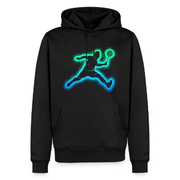 Badminton Badminton Joueurs Enfants Badminton Garçons - Sweat à capuche Premium bio Homme - noir - Devant - Nico (187cm)