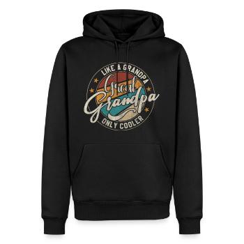 Great grandpa like a grandpa only cooler - Sweat à capuche Premium bio Homme - noir - Devant - Nico (187cm)