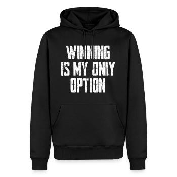 Winning Is My Only Option - Männer Premium Bio Hoodie - Schwarz - Vorne - Nico (187cm)