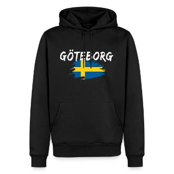 Göteborg Flagge Schweden - Männer Premium Bio Hoodie - Schwarz - Vorne - Nico (187cm)