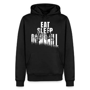 Downhill Geschenk Downhiller shirt - Männer Premium Bio Hoodie - Schwarz - Vorne - Nico (187cm)