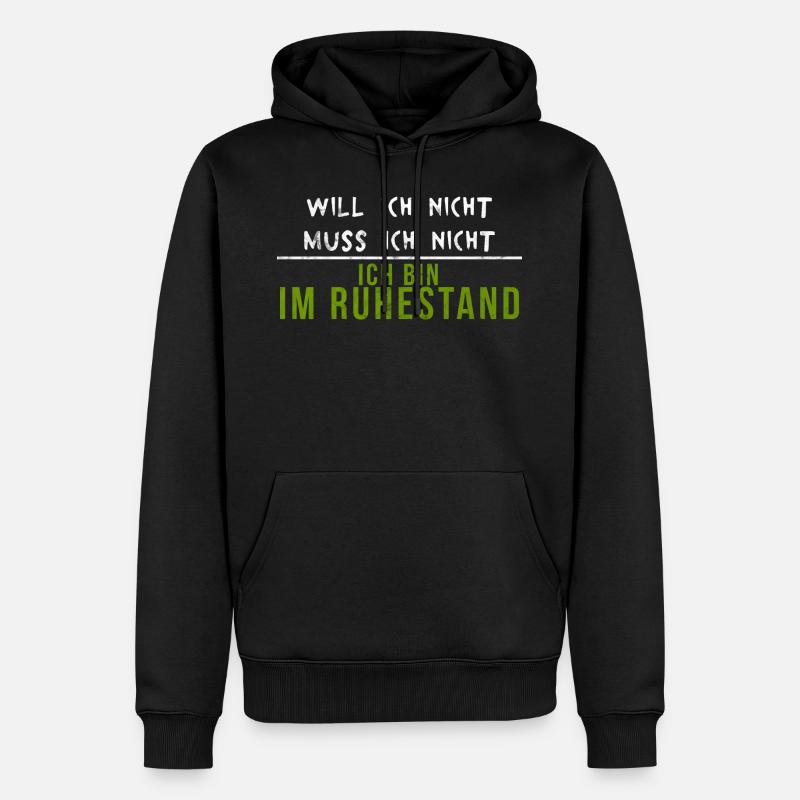 Ruhestand - Männer Premium Bio Hoodie - Schwarz