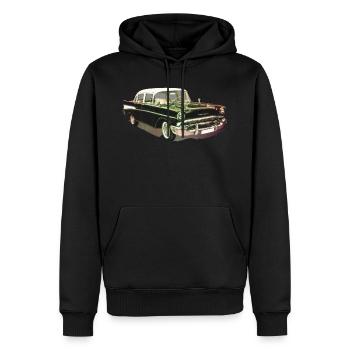 Voitures anciennes - Sweat à capuche Premium bio Homme - noir - Devant - Nico (187cm)