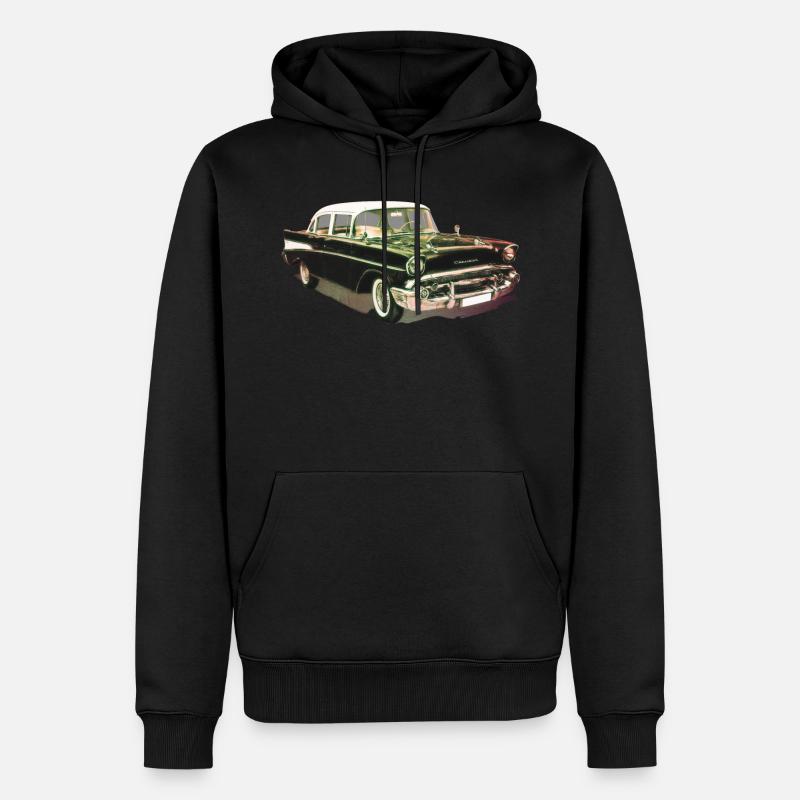 Oldtimer - Männer Premium Bio Hoodie - Schwarz