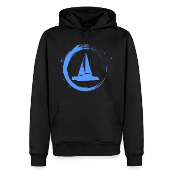 Voile voilier catamaran voilier voile voile mer - Sweat à capuche Premium bio Homme - noir - Devant - Nico (187cm)