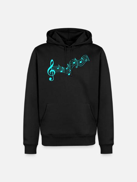 Musique Partitions - Sweat à capuche Premium bio Homme - noir