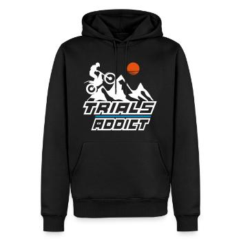 essais toxicomane - Sweat à capuche Premium bio Homme - noir - Devant - Nico (187cm)