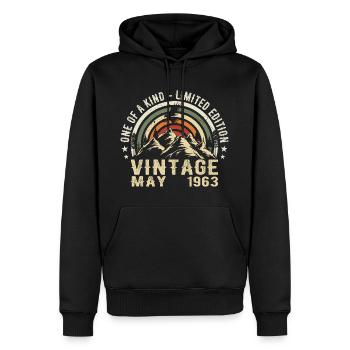 Mai 1963 - Mai 1963 - Männer Premium Bio Hoodie - Schwarz - Vorne - Nico (187cm)