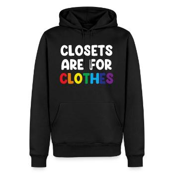 Closets Are For Clothes - Männer Premium Bio Hoodie - Schwarz - Vorne - Nico (187cm)