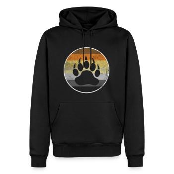 Stay Wild cadeau des griffes d’ours Patte Ours - Sweat à capuche Premium bio Homme - noir - Devant - Nico (187cm)