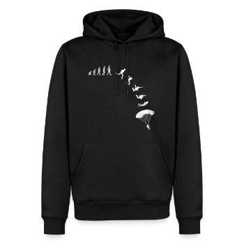 Chemise de parachutiste de cadeau T-shirt de parachutiste - Sweat à capuche Premium bio Homme - noir - Devant - Nico (187cm)