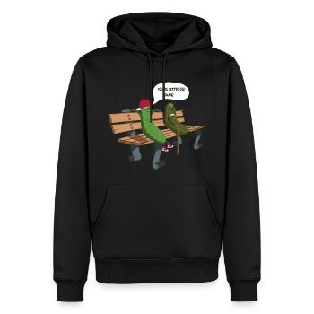 Du wirst langsam alt, Kumpel - Gurke - Männer Premium Bio Hoodie - Schwarz - Vorne - Nico (187cm)