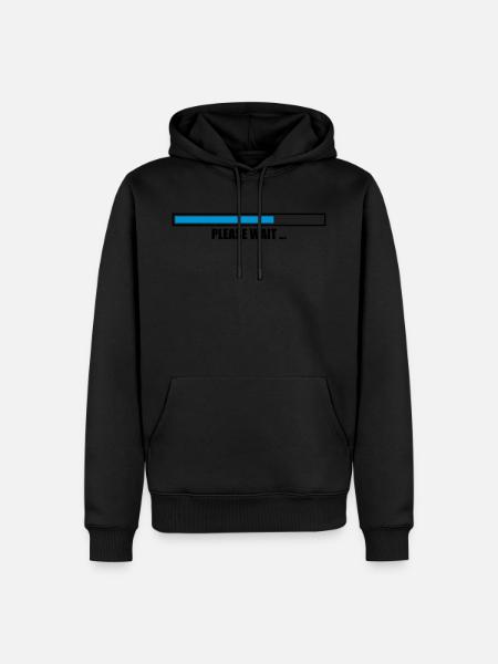 poutres please large loading chargeur télécharger - Sweat à capuche Premium bio Homme - noir
