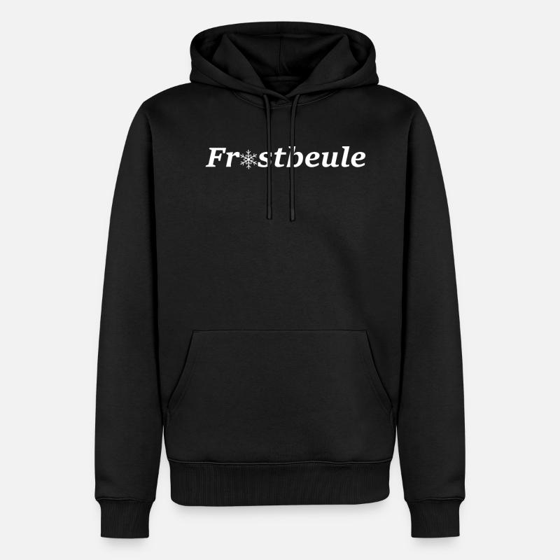 Frostbeule - Fr*stbeuel - Männer Premium Bio Hoodie - Schwarz