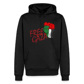 Free Gaza Free Palestine Save Freiheit Palestina - Männer Premium Bio Hoodie - Schwarz - Vorne - Nico (187cm)