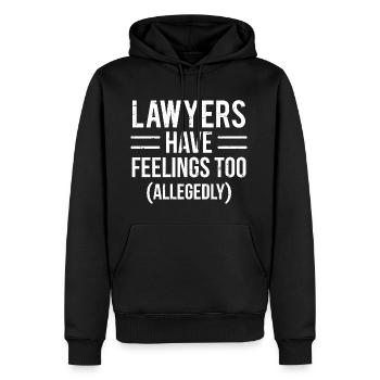 Avocats sentiments Funny Attorney Quote T-Shirt - Sweat à capuche Premium bio Homme - noir - Devant - Nico (187cm)