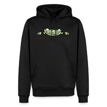 hide frame text write wall wall meme g - Men’s Premium Organic Hoodie - black - Front - Nico (187cm)