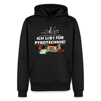 Feuerwerk Lebe fuer Pyro Silvester - Männer Premium Bio Hoodie - Schwarz - Vorne - Nico (187cm)