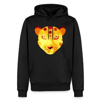leopard - Men’s Premium Organic Hoodie - black - Front - Nico (187cm)