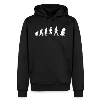 Evolution Photographe Photographe Appareil Photo - Sweat à capuche Premium bio Homme - noir - Devant - Nico (187cm)