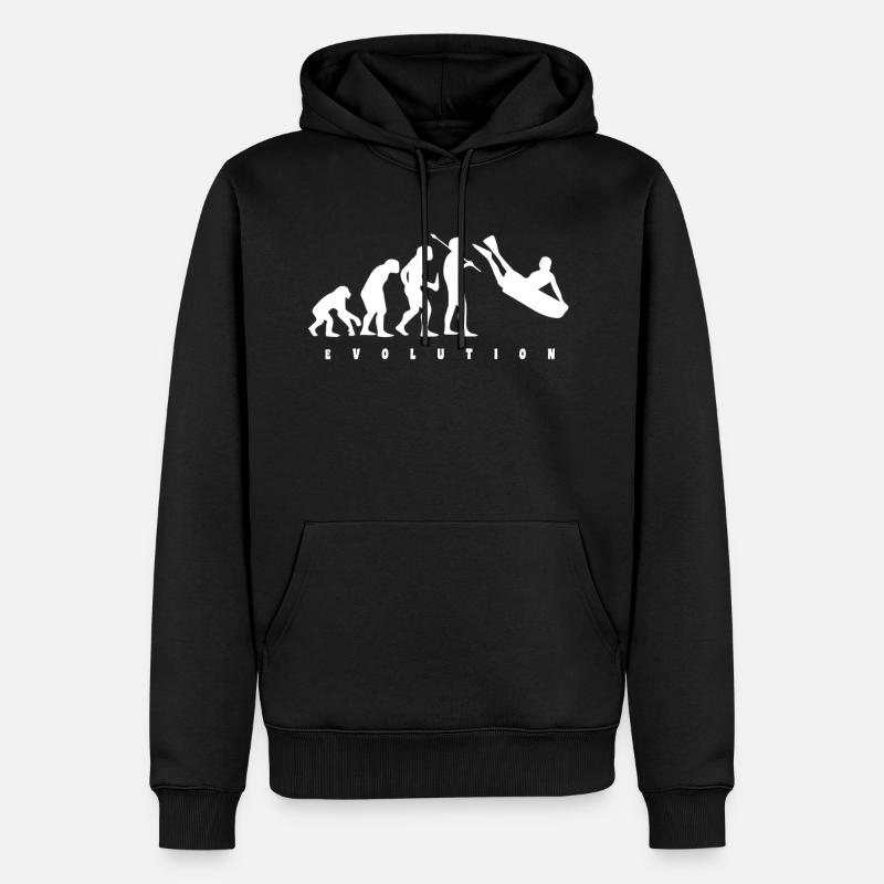 BdB Bodyboarding EVOLUTION - Männer Premium Bio Hoodie - Schwarz
