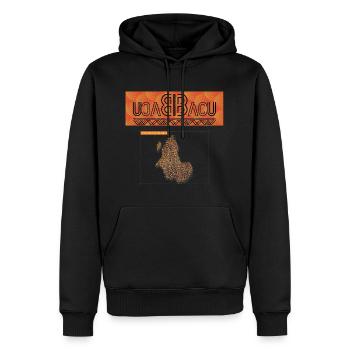 BACUBACU FREEDUM AFRICA - Sweat à capuche Premium bio Homme - noir - Devant - Nico (187cm)