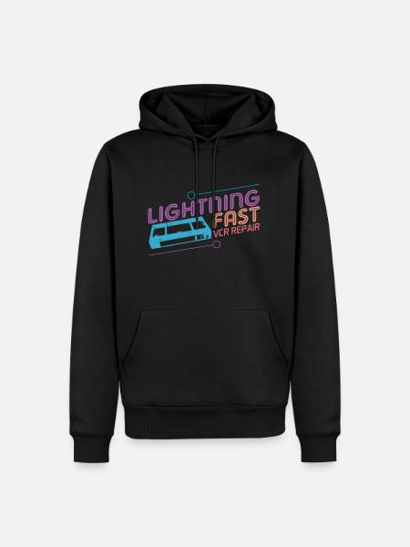 Funny VHS VCR Vintage 90s 80s Shirt Gift - Men’s Premium Organic Hoodie - black