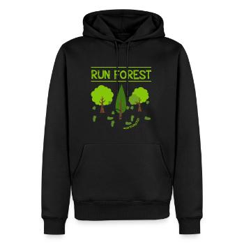Führen Sie Forest Run Earth Day 2018 aus - Männer Premium Bio Hoodie - Schwarz - Vorne - Nico (187cm)