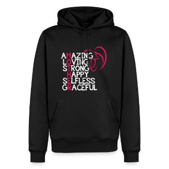Muttertag - Männer Premium Bio Hoodie - Schwarz - Vorne - Nico (187cm)