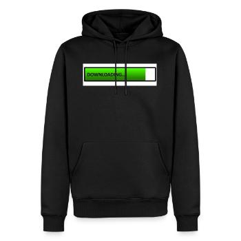 téléchargement - Sweat à capuche Premium bio Homme - noir - Devant - Nico (187cm)