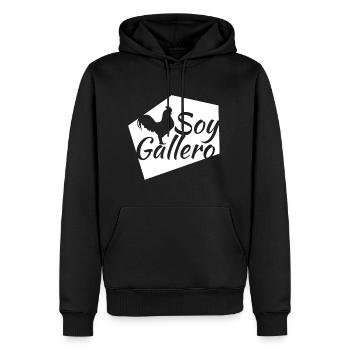 Soy Gallero - Men’s Premium Organic Hoodie - black - Front - Nico (187cm)