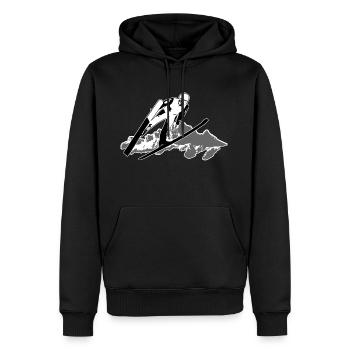 Skispringen - Ski-Jumping - Männer Premium Bio Hoodie - Schwarz - Vorne - Nico (187cm)