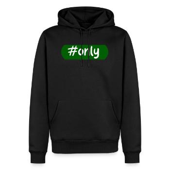 #Seulement, Hashtag, Unique, Spécial, Social - Sweat à capuche Premium bio Homme - noir - Devant - Nico (187cm)