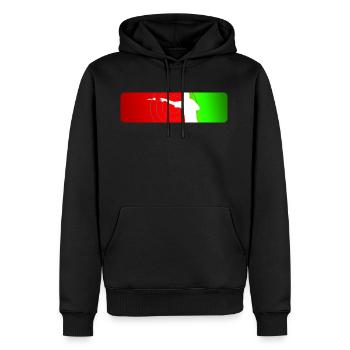 Dart Sport - Männer Premium Bio Hoodie - Schwarz - Vorne - Nico (187cm)