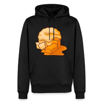 Karamell Eis Speiseeis Eiskrem Eiscreme Kugeleis - Männer Premium Bio Hoodie - Schwarz - Vorne - Nico (187cm)
