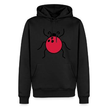 bowling club de sport bowling allée bowling - Sweat à capuche Premium bio Homme - noir - Devant - Nico (187cm)