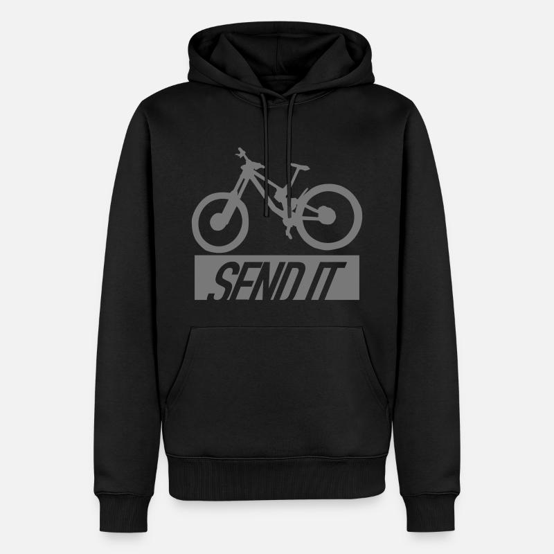 Envoyez-le comme un cadeau - Sweat à capuche Premium bio Homme - noir