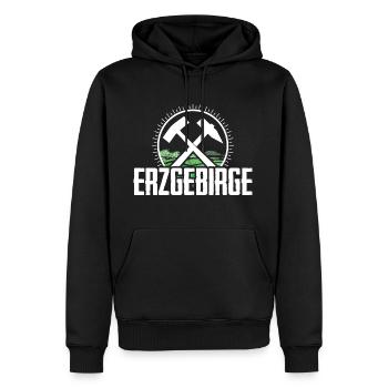 Erzgebirge - Männer Premium Bio Hoodie - Schwarz - Vorne - Nico (187cm)
