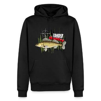Chasseur de doré jaune - Sweat à capuche Premium bio Homme - noir - Devant - Nico (187cm)