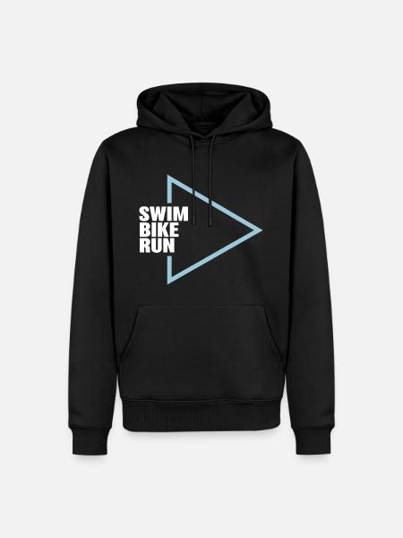 Triathlon course à pied - Sweat à capuche Premium bio Homme - noir